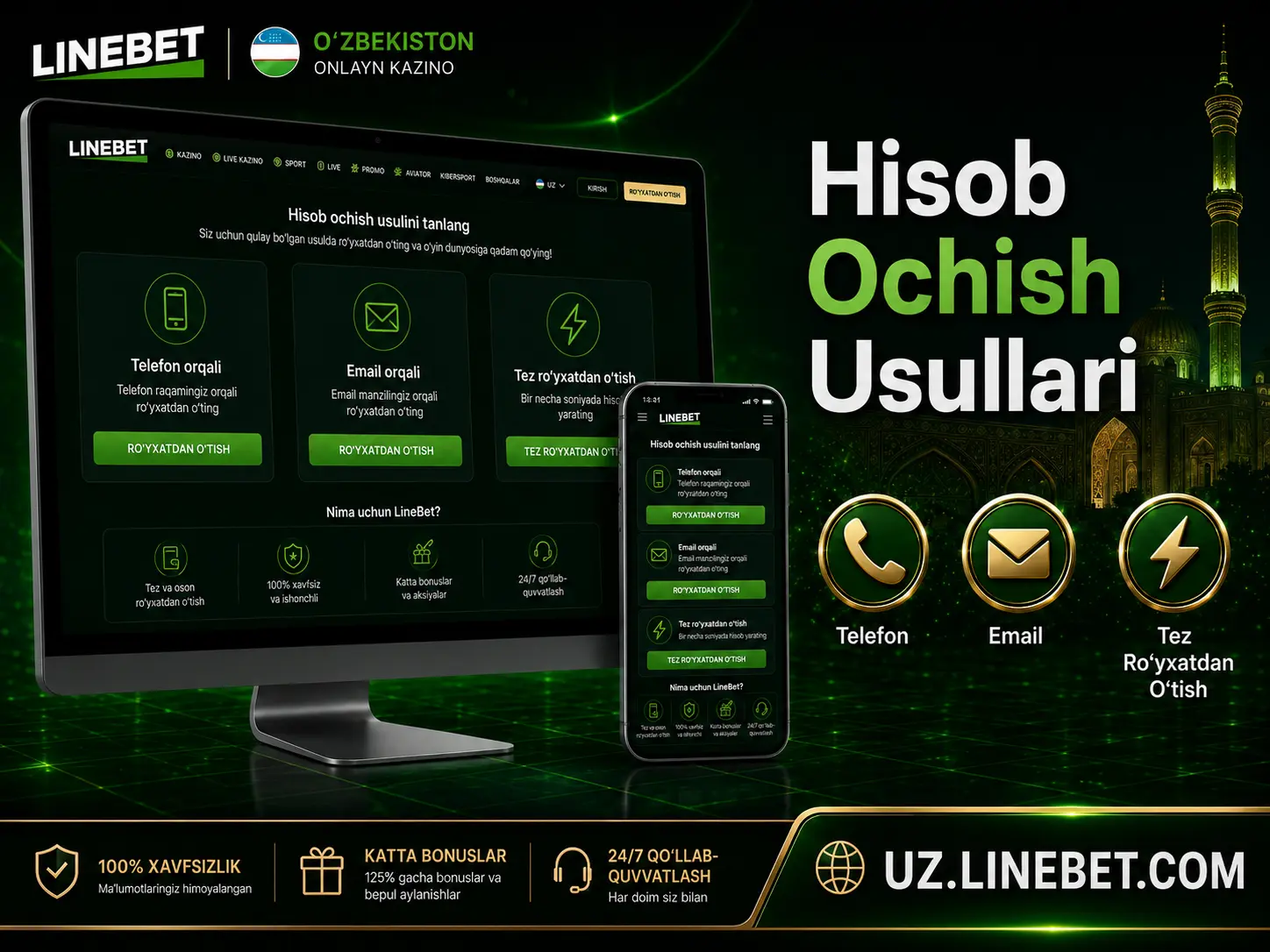 Hisob ochish usullari
