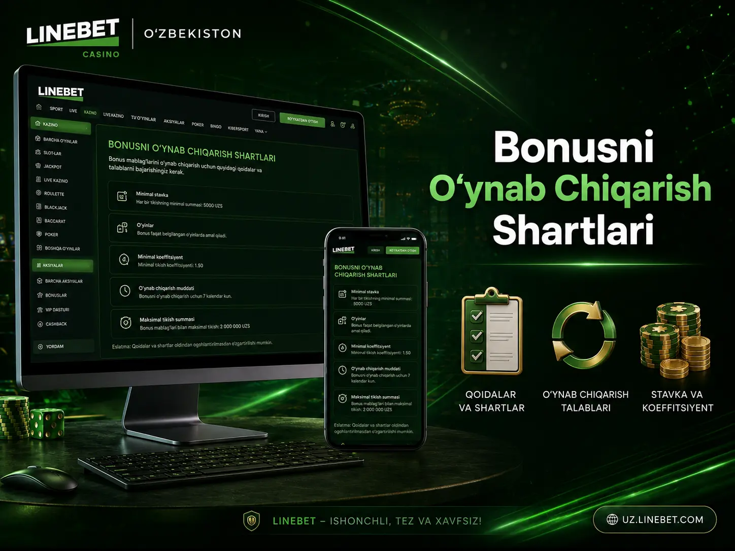 O‘ynab chiqarish shartlari