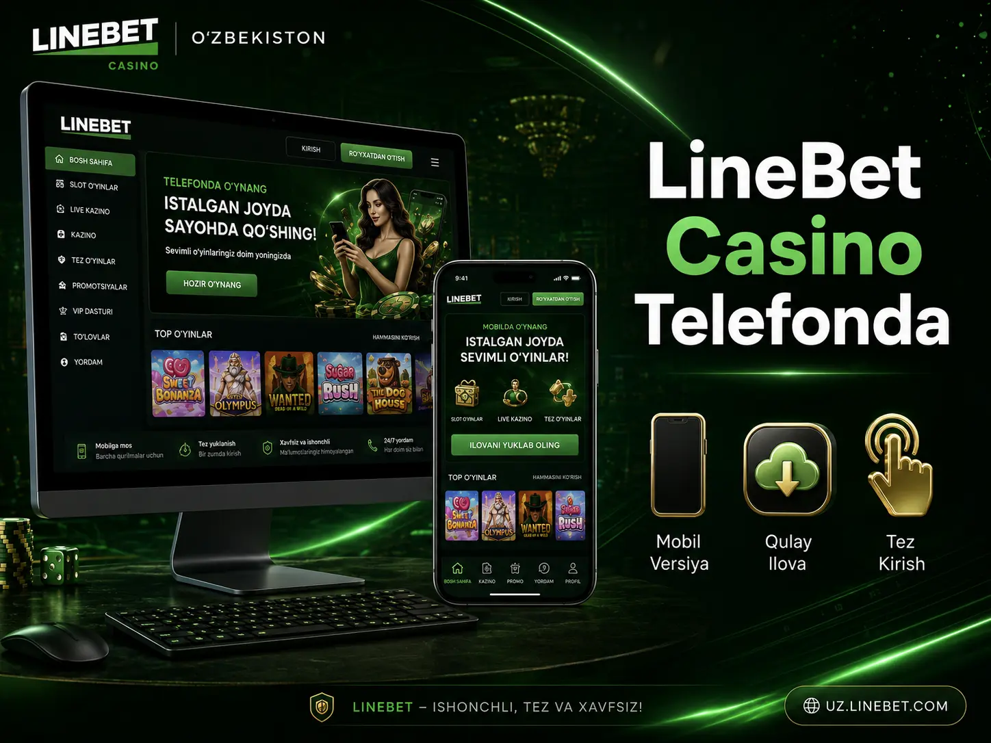 LineBet Casino telefonda